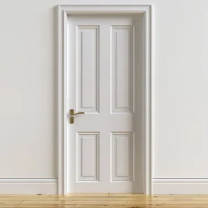 Paint-Free Wooden Interior Door with Custom Color, Eco-Friendly MDF, Lacquer-Free, Sound Insulation for Bedrooms and Bathrooms