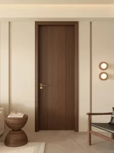 Paint-Free Wooden Interior Room Door, Customized Color, Hotel and Building Decoration