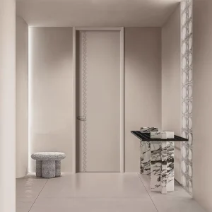 Paint-Free Wooden Interior Single Door with Frame