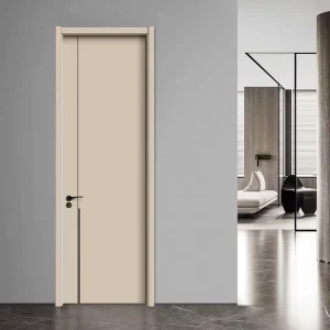 Painted-Free Solid Wood Composite Ecological Carbon Crystal Hotel Interior Door