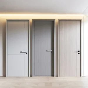 Painted Interior Door Soundproof Water-Resistant Classic Wood Design Plastic Composite Interior Door