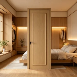 Painted Modern Water-Resistant Interior Wooden Door Factory Direct for Bedroom Home Office Apartment