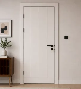 Painted WPC Interior Door Uniform Paint Coating Eco-Friendly Crack-Resistant Moisture-Proof Elegant Finish for High-End Projects