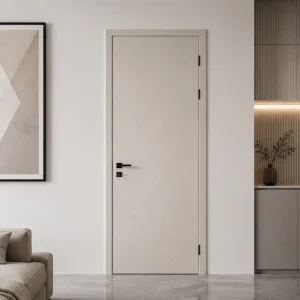 Painted WPC Interior Door with Smooth Uniform Surface Wear-resistant Waterproof Anti-fading