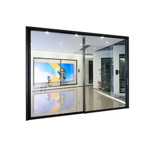 Panoramic 157 Broken Bridge Aluminum Alloy Sliding Door with Double Glazing Sound Insulation for Living Room or Balcony