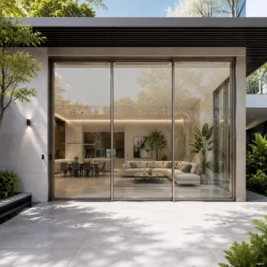 Panoramic Aluminum Alloy Sliding Door with Anti-Corrosion Door Panels and Stainless Steel Hardware