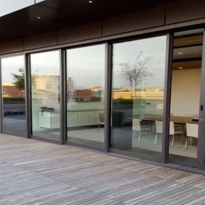 Panoramic Aluminum Soundproof Multi-Slide Door System with Slim Frame and Large Sliding Glass Doors