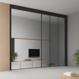 Panoramic Floor-to-Ceiling Slim Frame Aluminum Alloy Sliding Glass Door Sound Insulation Bedroom Garden