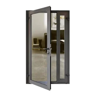 Patio Single-Panel Aluminum Glass Main Entrance Swing Door for Residential Use