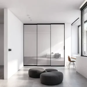 Perfect System Three Linkage Sliding Door Narrow Frame Hanging Rail Balcony Kitchen Partition Glass Door