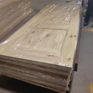 Pine Veneer MDF Interior Single-Leaf Wooden Door