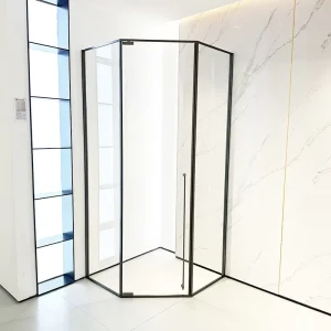 Pivot Shower Door Bathroom Corner 304SUS Frame 6mm 8mm Tempered Glass Shower Enclosures