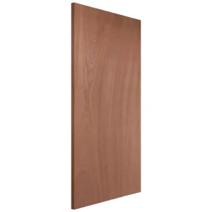 Plain Slab Okoume Wood Veneer Polymer Interior Door Modern Waterproof