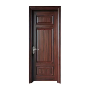 Plywood Single Leaf Moulded Interior Door with Ebony Black Wood Veneer