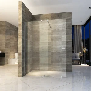 Polished Walk in Sliding Frosted Glass Bathroom Shower Enclosure