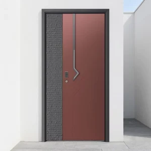 Postmodern Cast Aluminum Armored Security Entrance Door, Manual, Anti-Theft