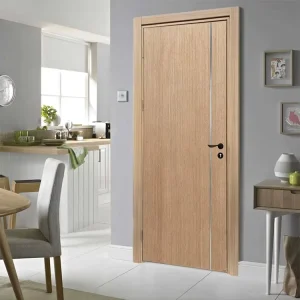Postmodern Plain Solid Wood Anti-Theft Interior Doors With Lacquer Finish For Bedroom Kitchen Villa & Hotel Apartment