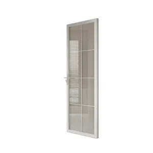 Postmodern Tempered Glass Aluminum Alloy Swing Door for Home Bathroom Toilet