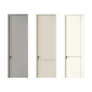 Prehung Solid Wood Interior Swing Door, Windproof, for Bedroom, Apartment, Home Office, and Study Room Use