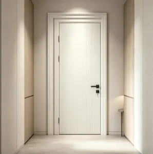 Prehung Waterproof WPC Interior Door with Wooden Shutter Design