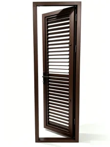 Privacy Adjustable Aluminum Door Built-In Adjustable All-Aluminum Louver Blades