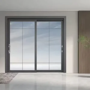 Production 1.4mm Aluminum Alloy Two-Track Sliding Door Sliding Glass Doors for Kitchen Entrance