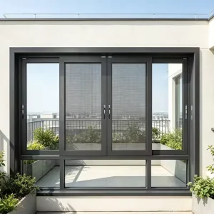 Production Base Soundproof Sliding Window Integrated Blinds Double Glazing for Insulation