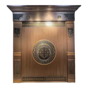 Pure Copper Steel-Copper Spliced Anti-Theft Chinese-Style Villa Gate