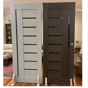 Quiet Paint free Eco friendly Solid Wood Door Simple Design Carbon Crystal Printed Solid Wood Interior Door for House