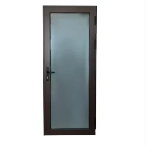RG50 Slim Aluminum Casement Door with Soundproof Double Tempered Glass