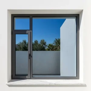 RG95 Thermal Break Aluminum Alloy Casement Window U-Value 1.1 Triple Glazed PVDF Coating Swing Warranty for Villa