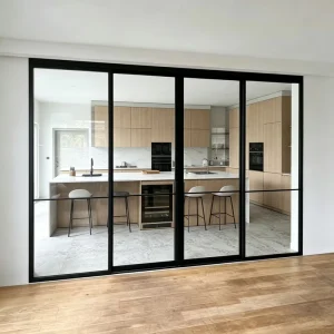 Raw Source Factory Heat Resistant Sliding Door For Home Kitchen Fireproof Partition Wall