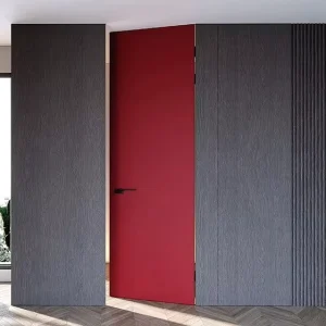 Red Frameless MDF/WPC Hidden Interior Door