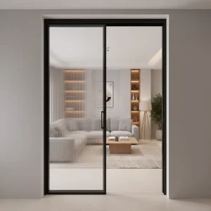 Reinforced Aluminum Alloy Glass Sliding Door with Minimalist Design, Anti-Theft, Impact Resistant and Weatherproof Features