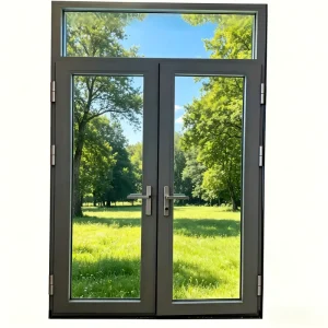 Reinforced High-Strength Double-Sided Aluminum Swing Door with Multi-Point Lock Linkage Bolt, Windproof and Waterproof