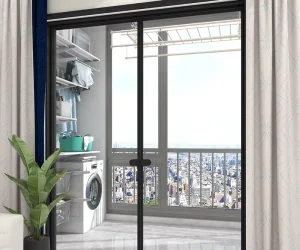 Removable Semi-Automatic Glass Sliding Door Operator System for Kitchen, Wardrobe, or Hotel