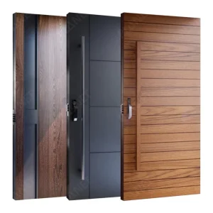 Residential Aluminum Pivot Entry Door, White Wooden Pivot Door for Home