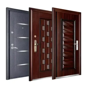 Residential Armored Steel Security Door Exterior Swing Door Stainless Steel Modern