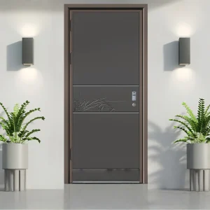 Residential Cast Aluminum Security Anti-theft Entrance Doors for Villa and Apartment Finished Surface Manual Opening
