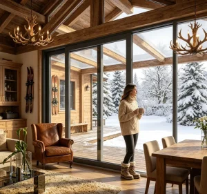Residential Commercial Heavy Duty Thermal Break Automatic Sliding Door Windproof Hurricane Resistant Exterior Bedroom Bathroom