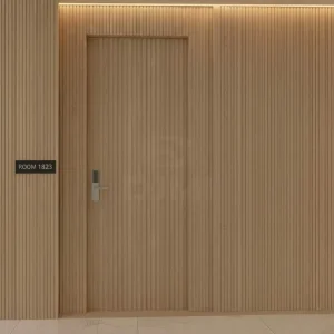 Residential Frameless Wood Veneer Invisible Flush Solid Wood Interior Room Door