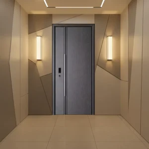Residential Heavy Duty Exterior Front Doors Hurricane Impact Sound Proof Security Aluminum Entrance Doors
