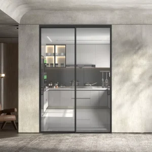 Residential Heavy-Duty Two-Track Sliding Patio Door Aluminum Alloy Glass Door