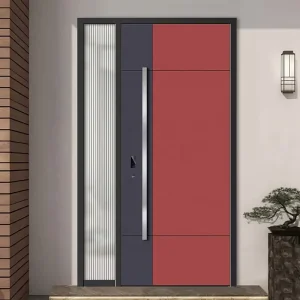 Residential Modern Aluminum Entry Door with Glass, Anti-Theft, 36 x 80