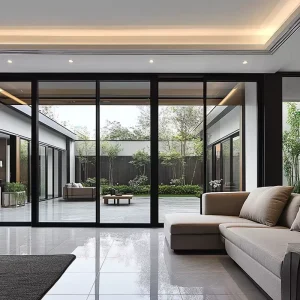 Residential Soundproof Heat-Insulating Glass Aluminum Waterproof Courtyard Sliding Door