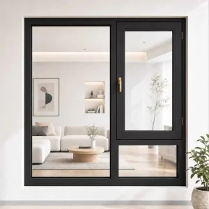 Residential Thermal Break Aluminum Casement Window Sound Insulation UV Protection Low-E Glass