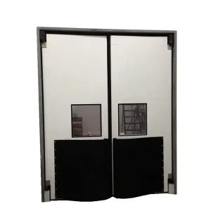 Restaurant Kitchen Double Swinging Impact Traffic Door with Two-Way Opening, Hands-Free Operation, and Anti-Collision Bumper