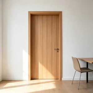 Royal Elm Front Entry Door Modern Solid Wood Exterior Bedroom Door Sound Insulation