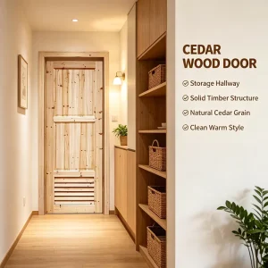 Rural Pastoral Customizable Solid Fir Louvered Door for Self-Built Houses