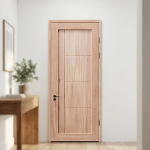 SC006 Custom-Size Hardwood Main Door with Hardware Kit